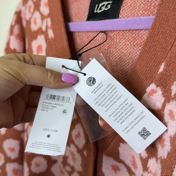 NWT-UGG- Shaina Cardigan-amber rose- size Medium - Picture 8 of 12